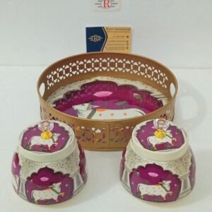 Metal Iron Golden Wedding Return Gifts Pichwai Printed Items