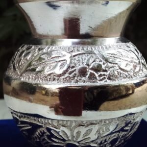 Silver-colored metal pot