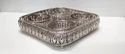 Square German Silver Tray with Four Bowls Square Decorative Silver Tray  Best Gift for Pooja